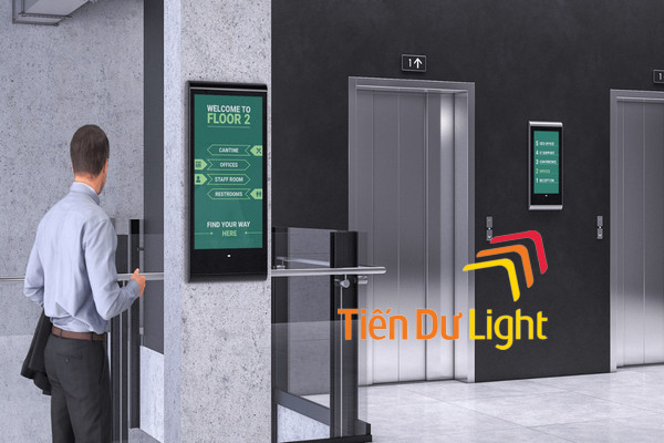Digital Signage tòa nhà hiển thị thông tin chuyên nghiệp, hiện đại