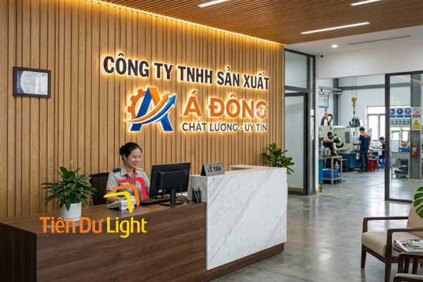 Logo mica nhà xưởng đẹp, bền, tạo dấu ấn thương hiệu doanh nghiệp