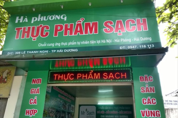 Cửa hàng thực phẩm sạch nên có những loại bảng hiệu nào