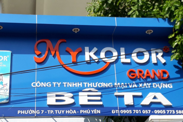 Biển chữ nổi quảng cáo sơn Mykolor