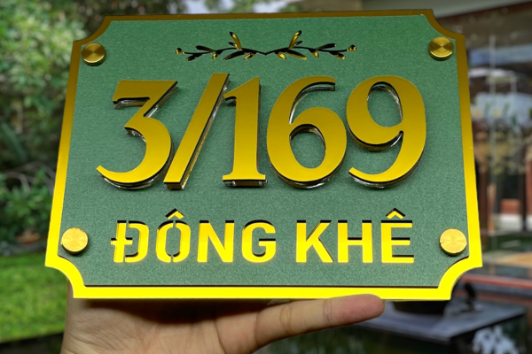 Biển số nhà chữ nổi độc lạ