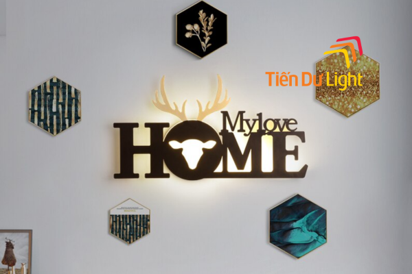 Chữ led treo tường trong nhà
