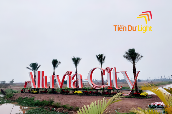 Chữ nổi nhôm ngoài trời khu đô thị