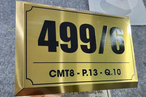 Biển số nhà inox