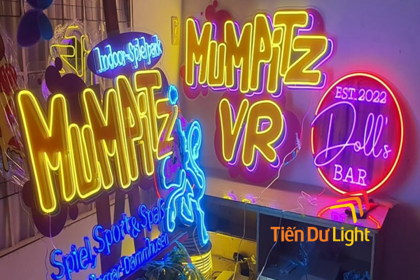 Chữ led neon hiện đại nổi bật