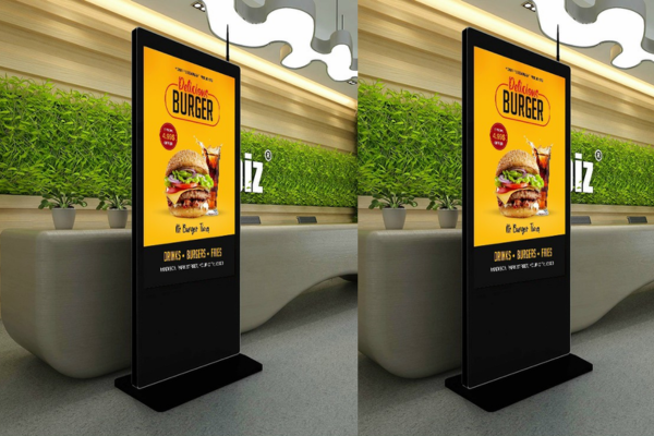 Màn hình quảng cáo dạng đứng hiện đại 