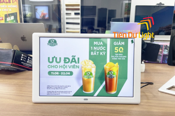 Mẫu màn hình quảng cáo min để bàn