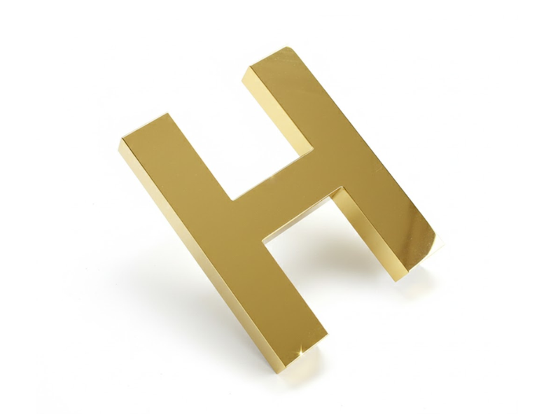 Chữ nổi nguyên khối kim loại