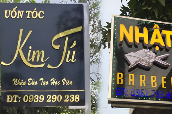 Bảng hiệu vẫy uốn tóc