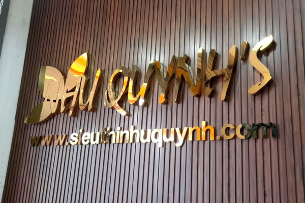 Mẫu chữ inox gắn tường đẹp