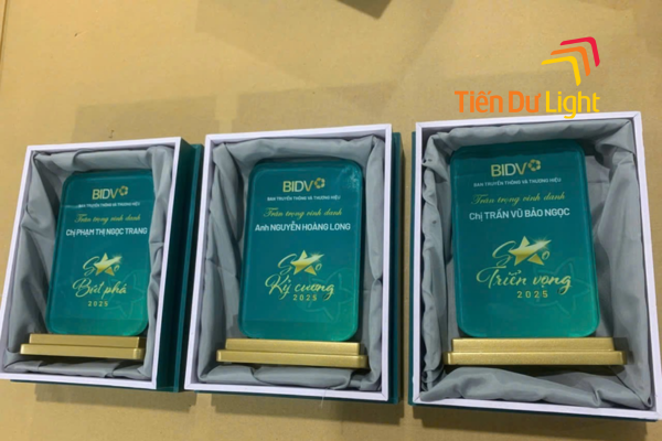 Mẫu cúp mica BIDV 