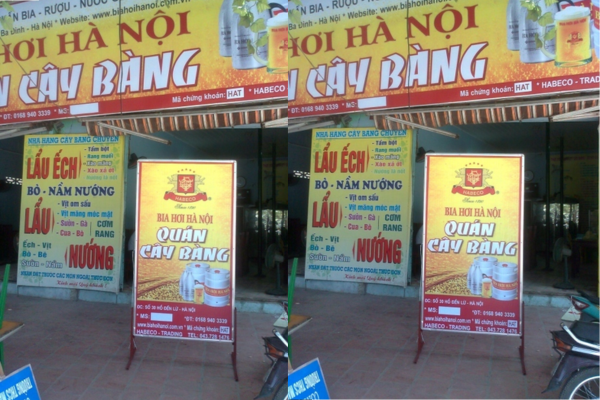 Mẫu hộp đèn quán nhậu chân đứng