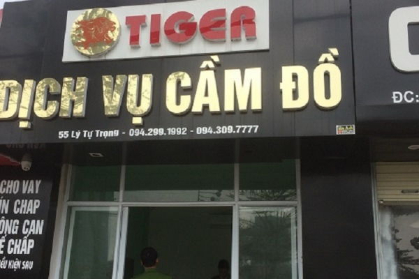 Bảng hiểu chữ nổi inox gương dịch vụ cầm đồ