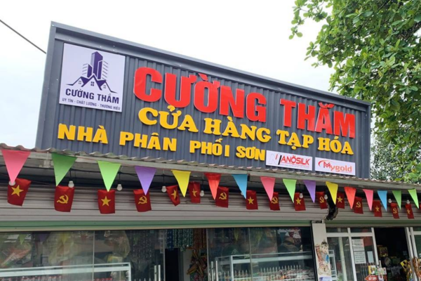 Mẫu biển quảng cáo cửa hàng tạp hóa đẹp