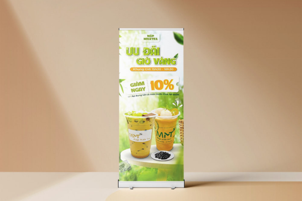 Mẫu standee cuốn nhôm