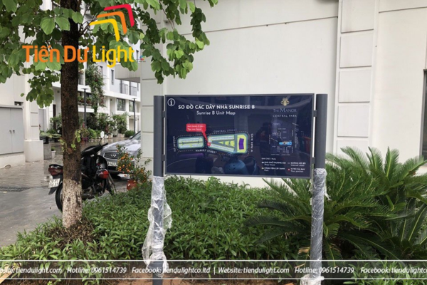 Biển sơ đồ trong resort do Tiến Dư thực hiện