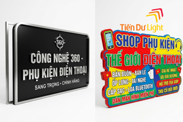 Mẫu biển quảng cáo phụ kiện điện thoại 