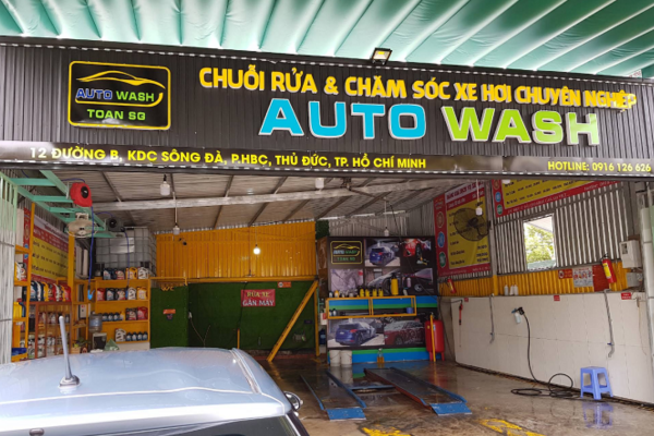 Biển quảng garo ô tô chữ nổi