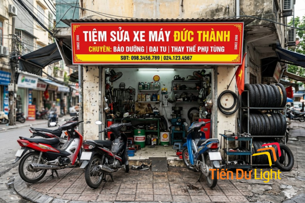 Biển mặt tiền cửa hàng sửa xe 