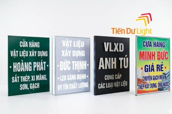Mẫu biển cửa hàng vật liệu xây dựng