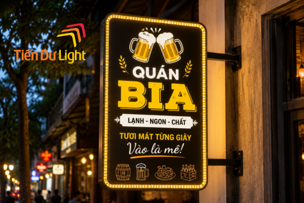 Bí quyết lựa chọn biển vẫy quán bia độc lạ, hút khách đêm ngày