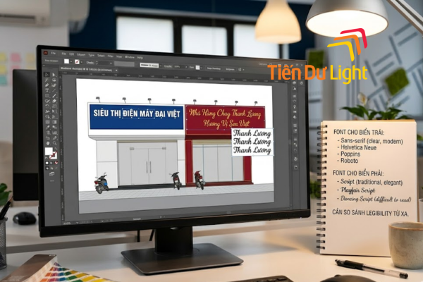 Cách chọn font chữ biển quảng cáo phù hợp để biển đẹp và đọc được từ xa