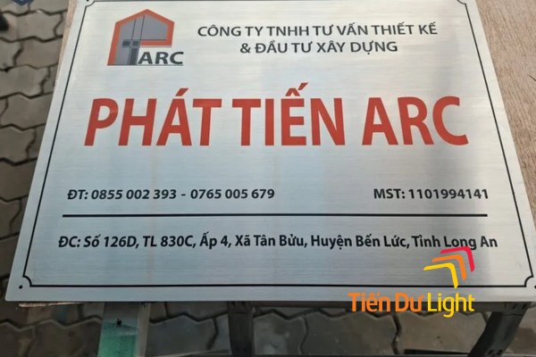 Biển tên công ty xây dựng