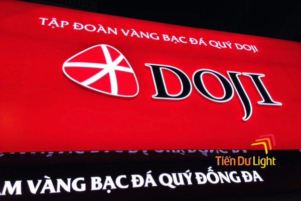 Mẫu bảng hiệu thương hiệu DOJI đẹp