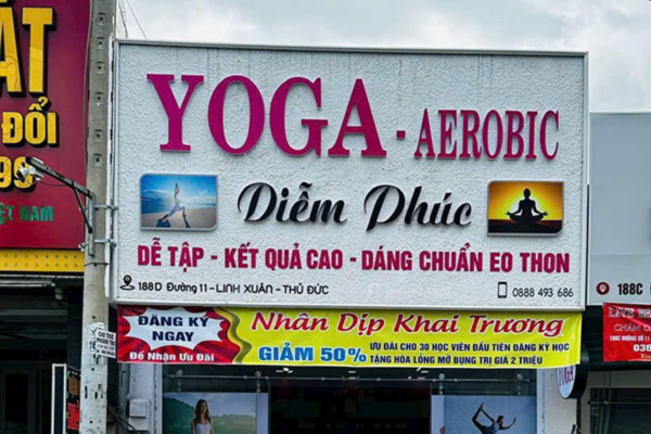 Biển mặt tiền yoga đẹp