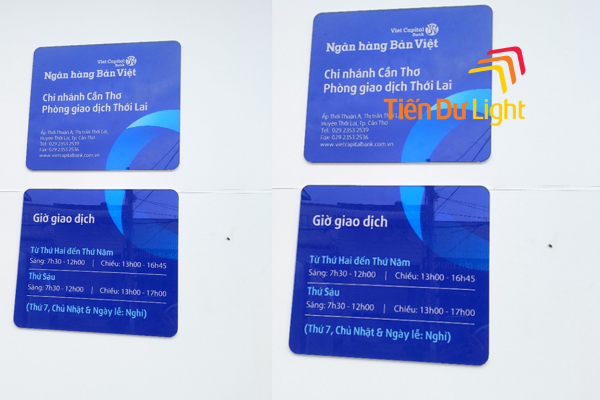 Biển tên công ty mica